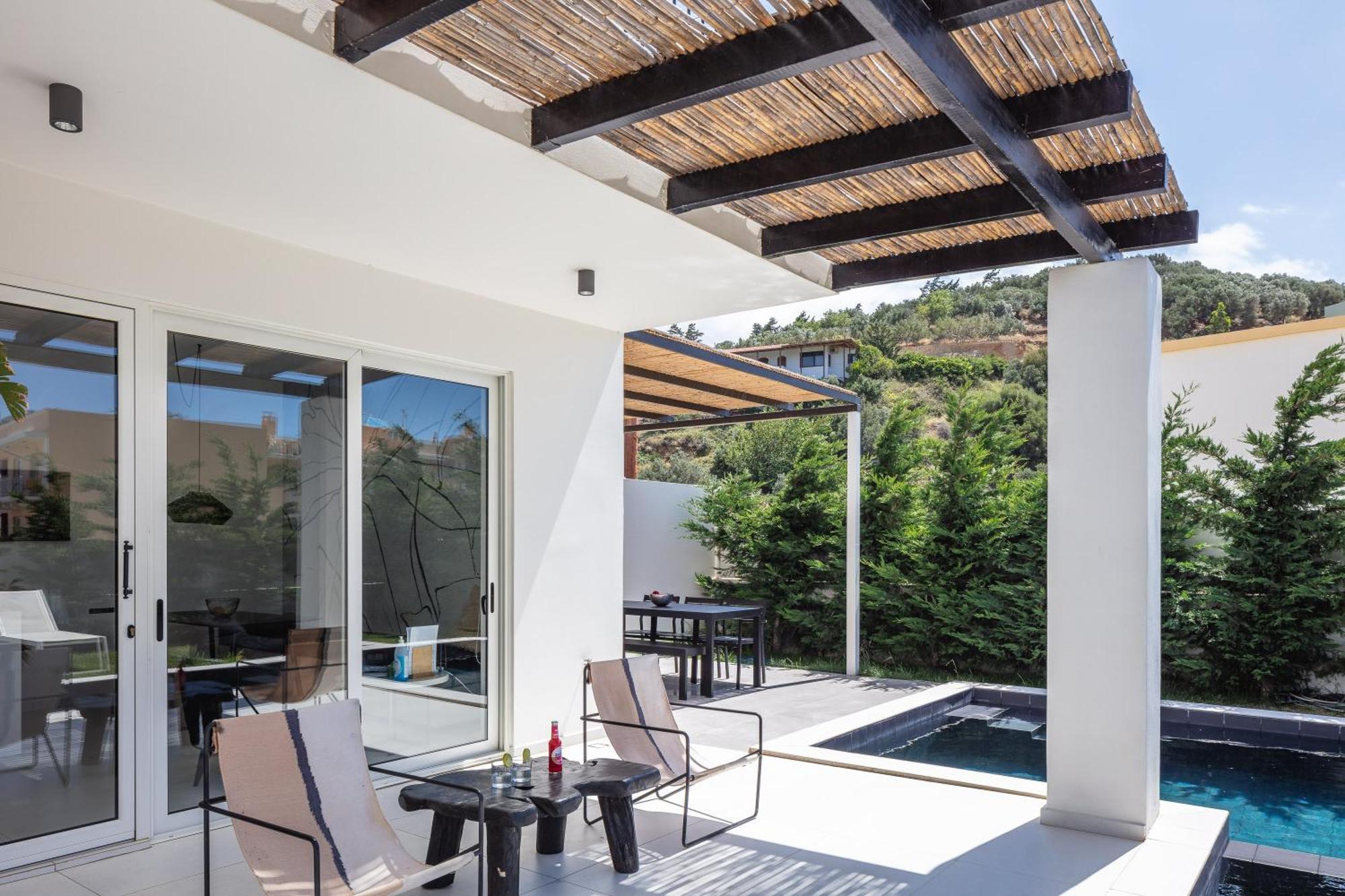 Modern Villa Casa Filo Verde With Private Pool & Bbq,200M From The Beach Plakias Bagian luar foto